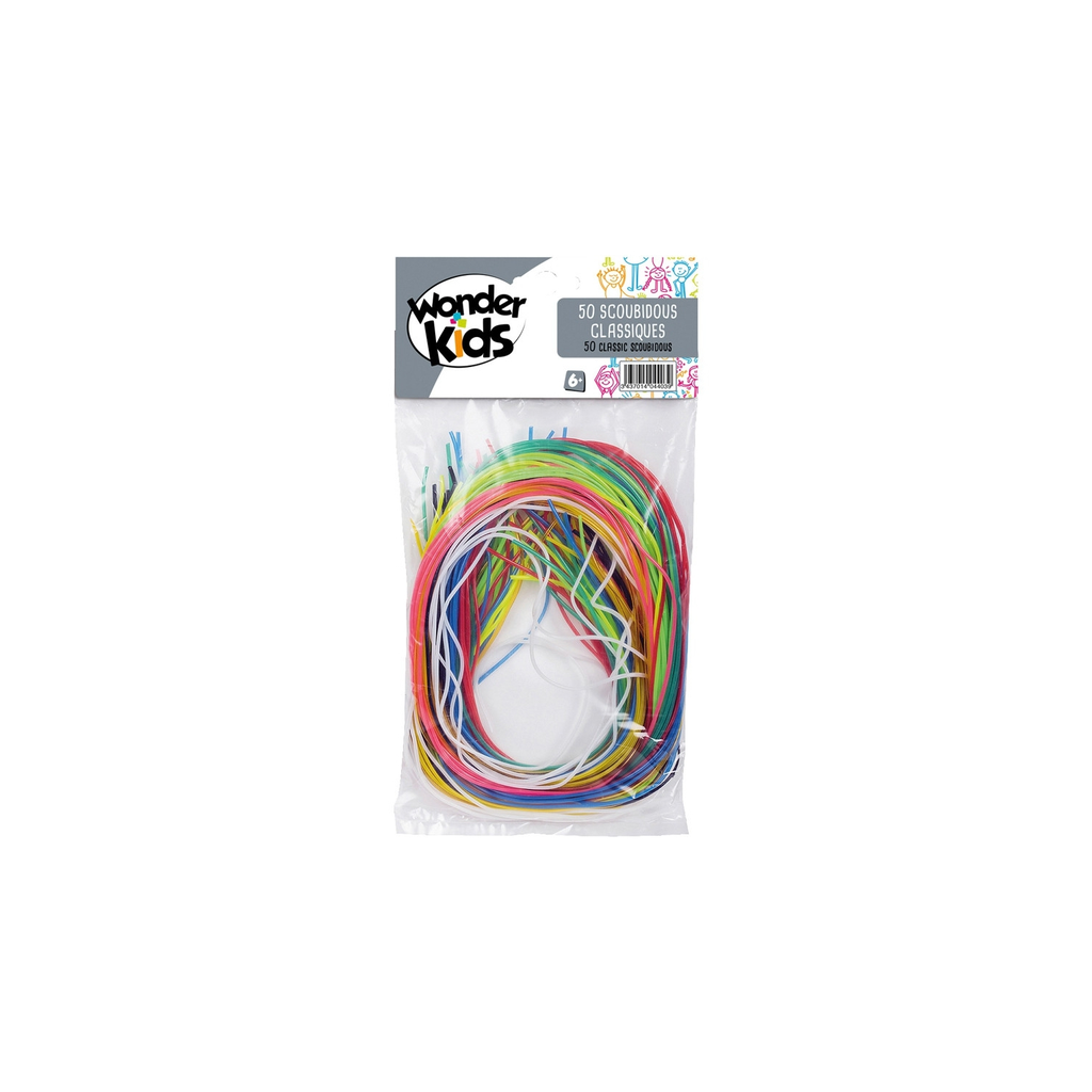 WONDERKIDS Scoubidous Assortiment Pailletés 50 brins