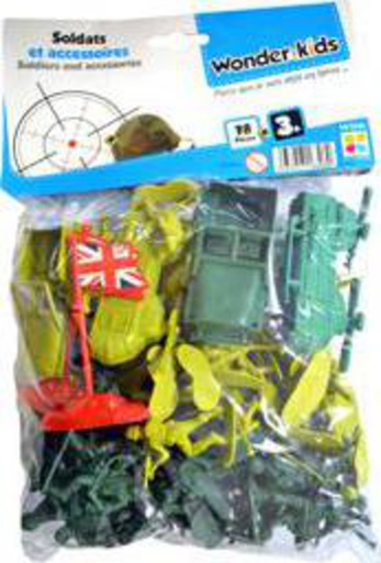 [3437017163089] WONDERKIDS Soldiers and accessories 78 pieces