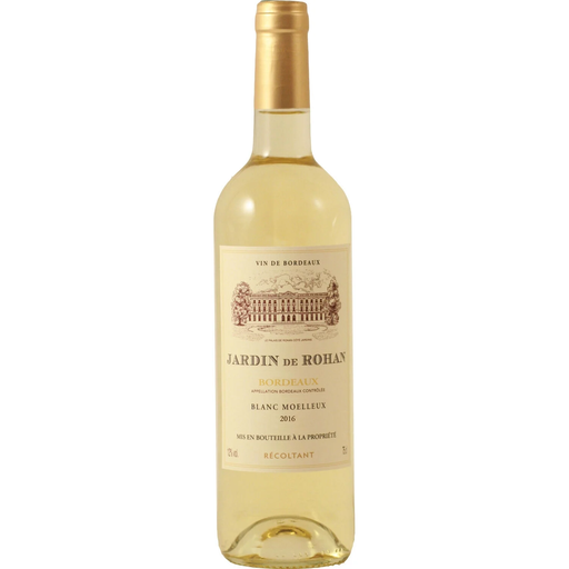 [3438910868675] JARDIN DE ROHAN White Wine A.O.P. Bordeaux Moelleux 75 cl