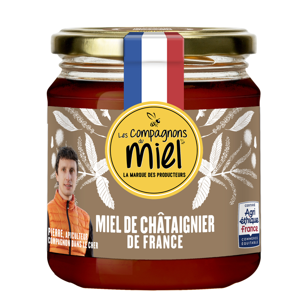 LES COMPAGNONS DU MIEL Miel de castaño de Francia 375 g
