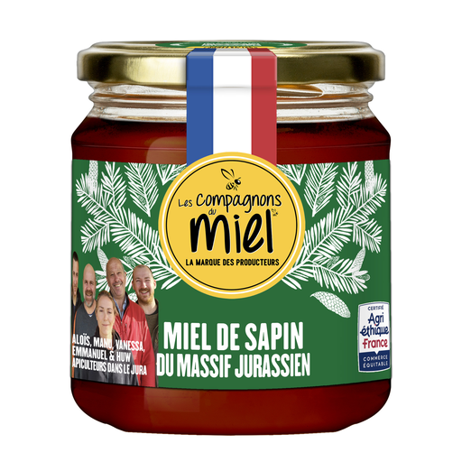 [3445731108279] LES COMPAGNONS DU MIEL Mel de Abeto do Maciço do Jura 375 g