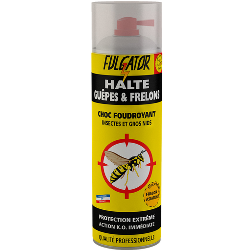[3449120051023] FULGATOR Insecticide Spray Guêpes et Frelons Jet Longue Portée 500 ml
