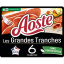 AOSTE Les Grandes Tranches Jambon cru sans conservateur 6 tranches