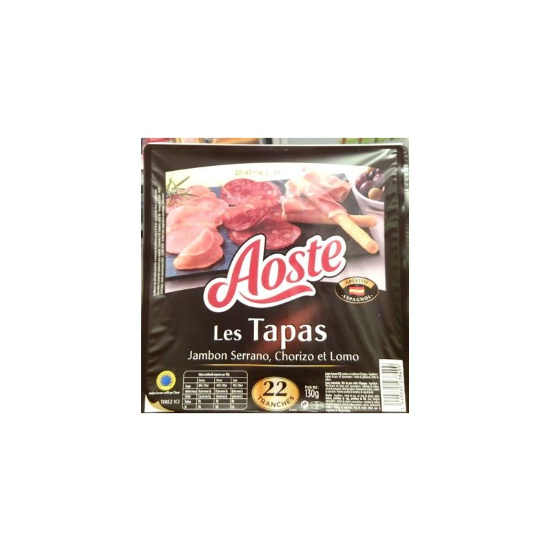 AOSTE Tapas Serrano and Lomo 130 g