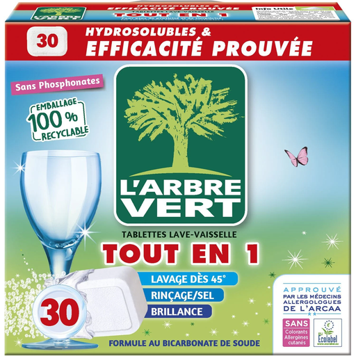 [3450601028458] L'ARBRE VERT Tablettes lave-vaisselle Tout en 1 547 g