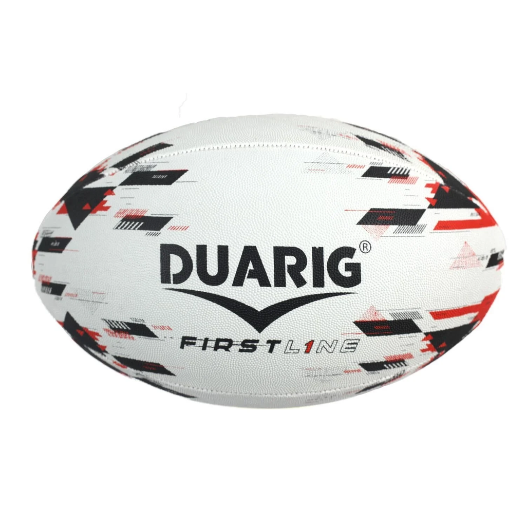 DUARIG Rugby Ball Firstline Black and red T5