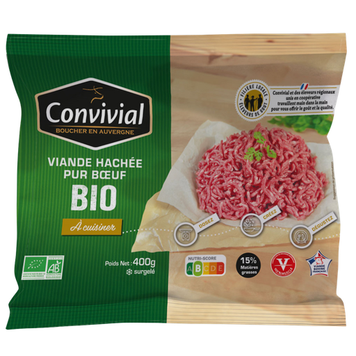 [3463490000450] CONVIVIAL Organic pure beef mince 400 g
