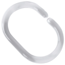 GELCO Shower curtain rings clip transparent 12 units