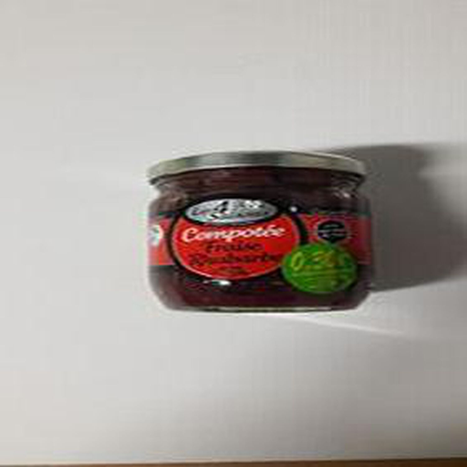 [3470410022102] LES 4 SAISONS Strawberry Rhubarb Compote 420 g