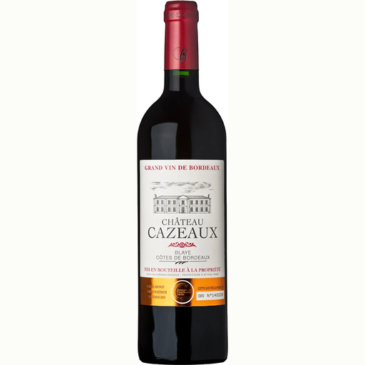 [3480520009733] CHATEAU CAZEAUX Vino Tinto A.O.P. Blaye Côtes de Bordeaux 75 cl