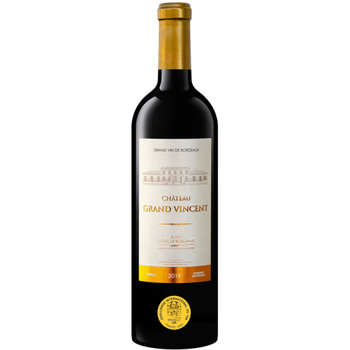 [3480520300977] CHATEAU GRAND VINCENT Vino tinto bordeaux blaye AOC 75 cl