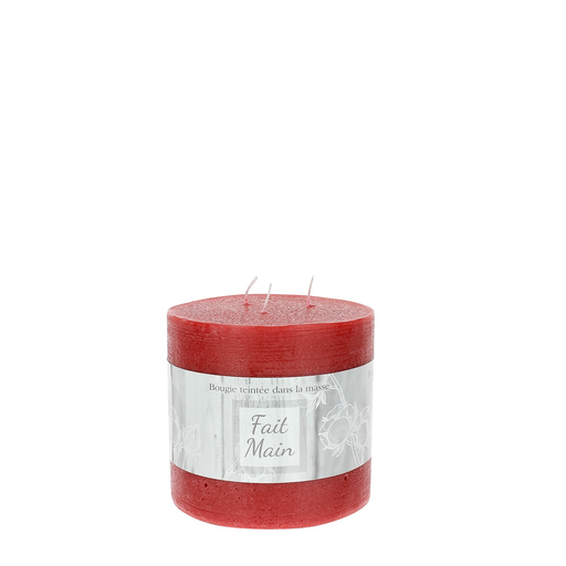 [3482353489300] CARREFOUR 3-Wick Candle 105h 100mm Red
