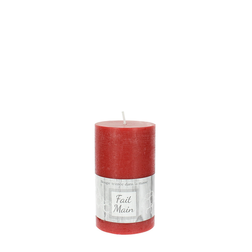 [3482353489324] CARREFOUR Bougie brute 68h 120mm rouge