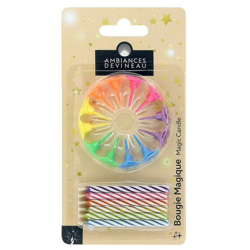 [3482356828137] AMBIANCES DEVINEAU Rainbow Candles, blister pack