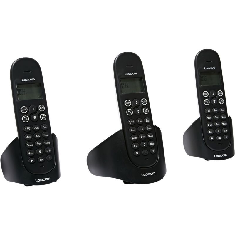 LOGIC. DECT Trio Luna 350 Noir