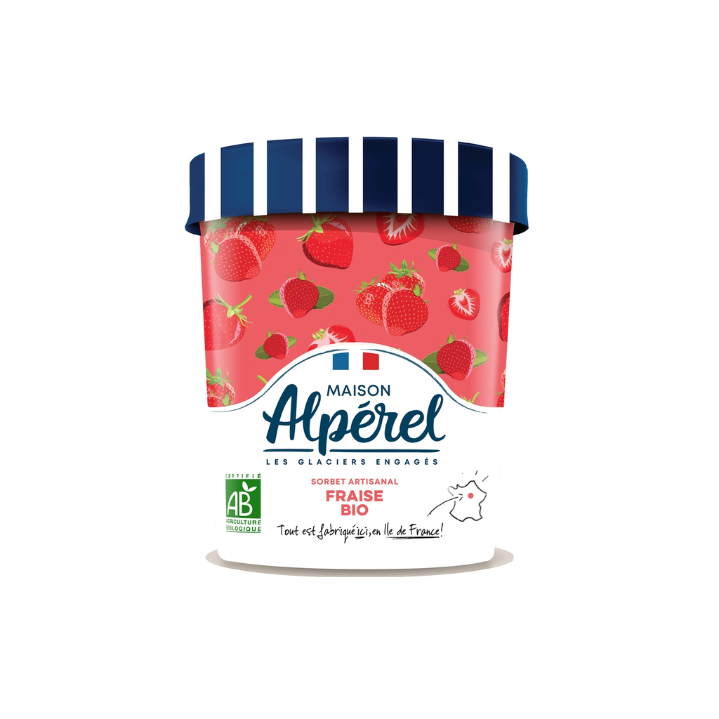 ALPEREL Sorbete de Fresa Bio 350 g