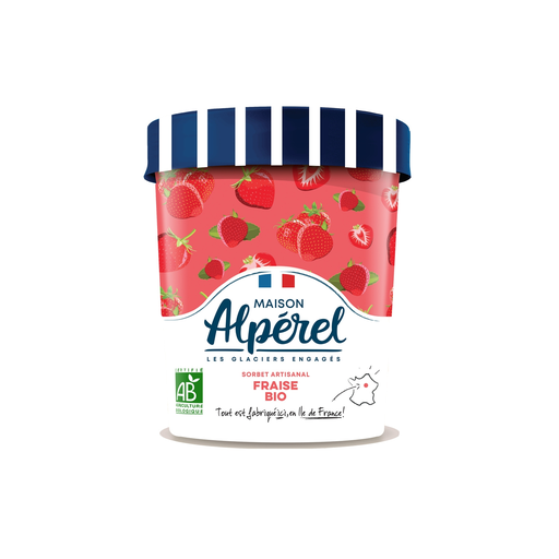 [3483640004510] ALPEREL Sorbet Fraise Bio 350 g