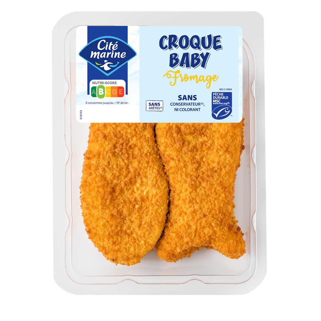 CITE MARINE Poisson pané au fromage Croque Baby 200 g