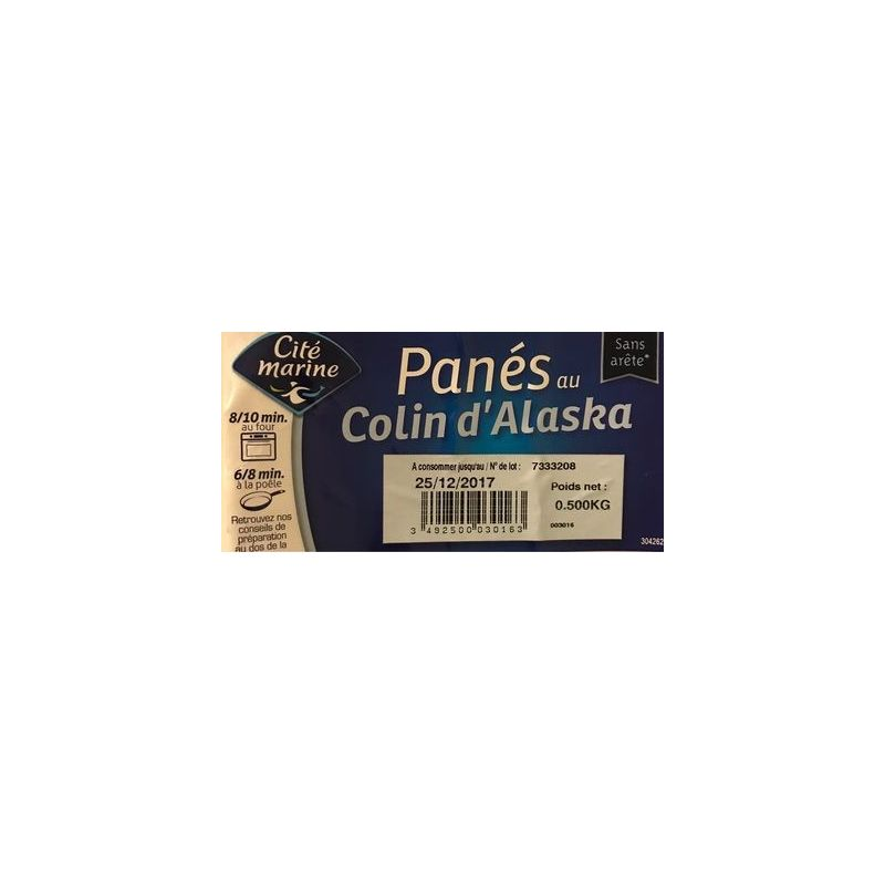CITÉ MARINE Panado de Pescada do Alasca 500 g