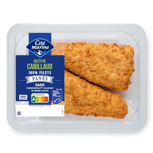 [3492500037537] CITE MARIN Breaded cod fillet MSC 220 g