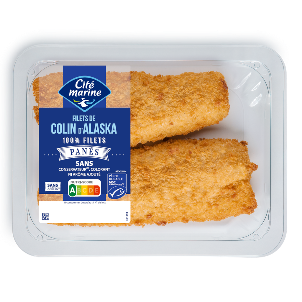 CITÉ MARINE Filets de colin d'Alaska panés 0.22 kg