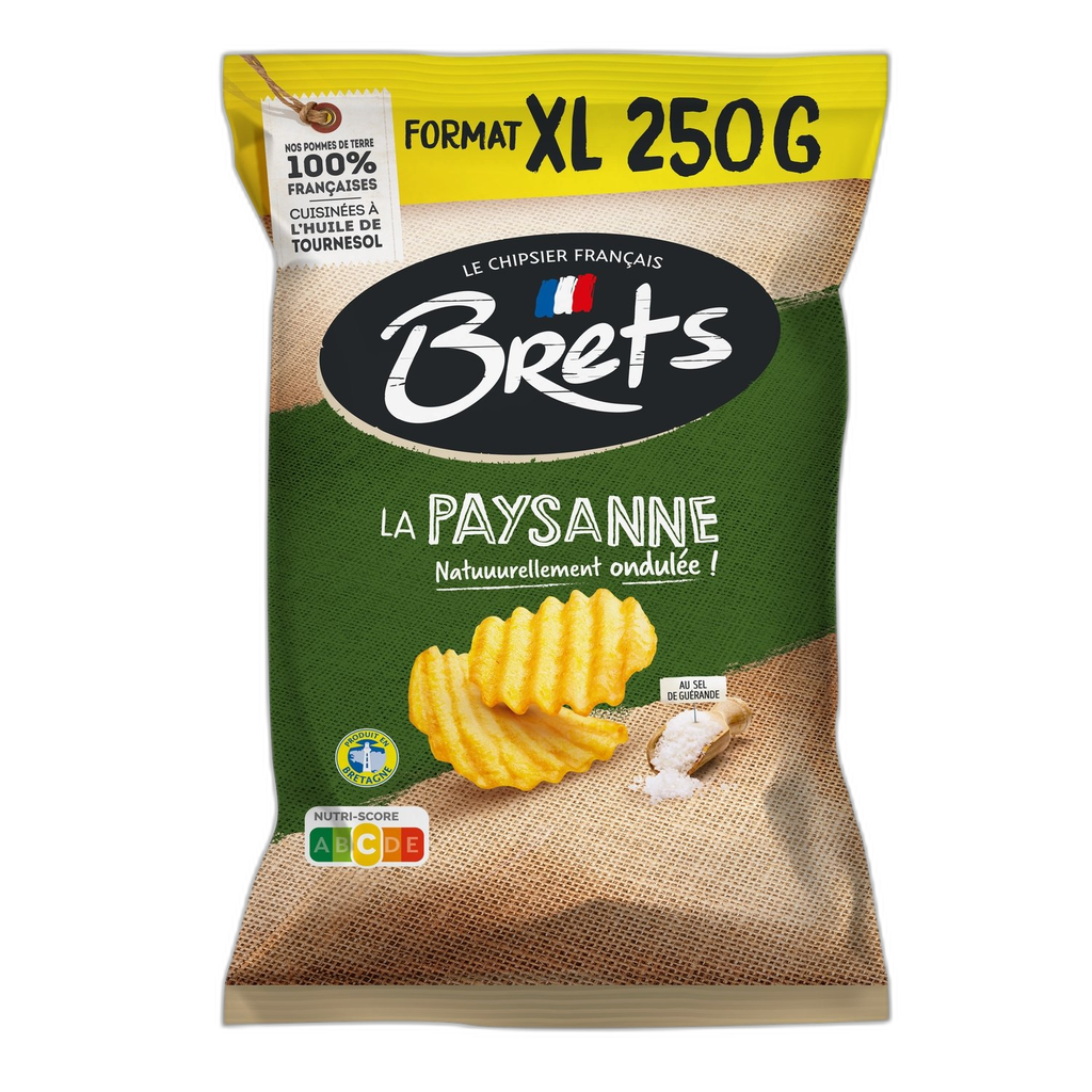 BRETS Patatas fritas onduladas La Paysanne con sal de Guérande 250 g