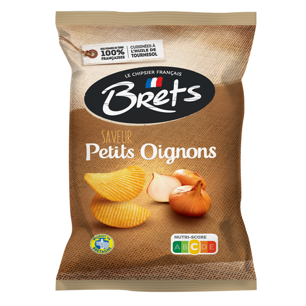 BRETS Patatas fritas onduladas sabor crema y cebolla 125 g