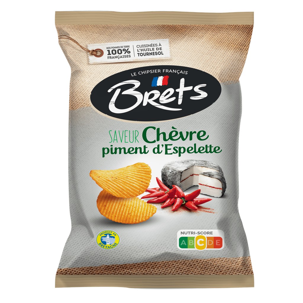 BRETS Chips super craquante saveur chèvre piment d'Espelette 125 g