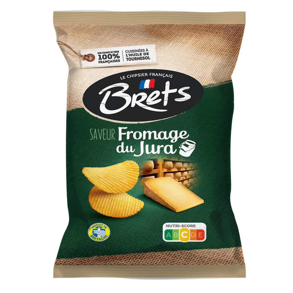 BRETS Rippled potato chips cheese flavor 125 g