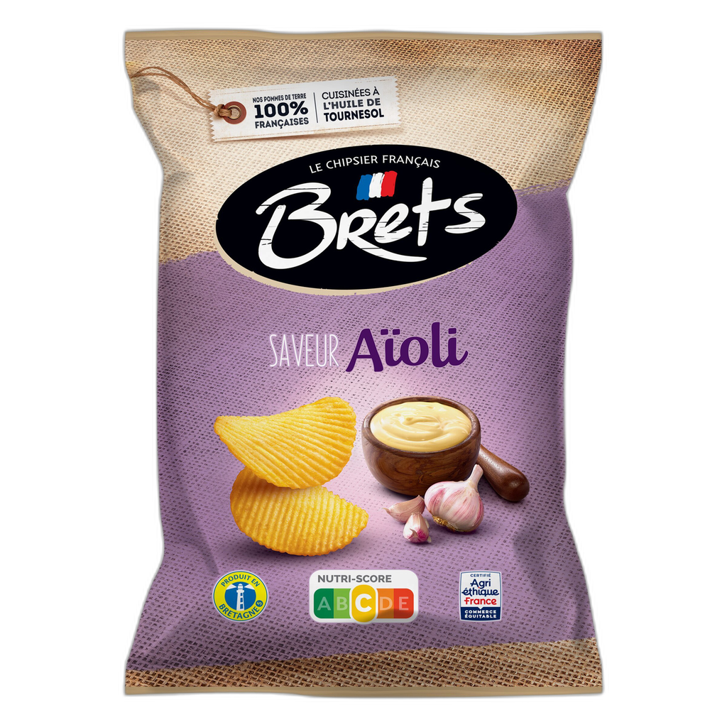 BRETS Batatas Chips sabor alho 125 g
