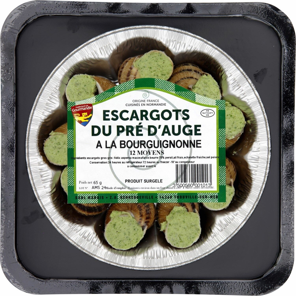 ESCARGOTS DU PRE AUGE Escargots Moyens à la bourguignonne 65 g