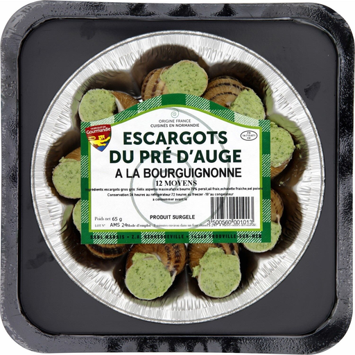 [3500560001013] ESCARGOTS DU PRE AUGE Caracóis à bourguignonne médios 65 g