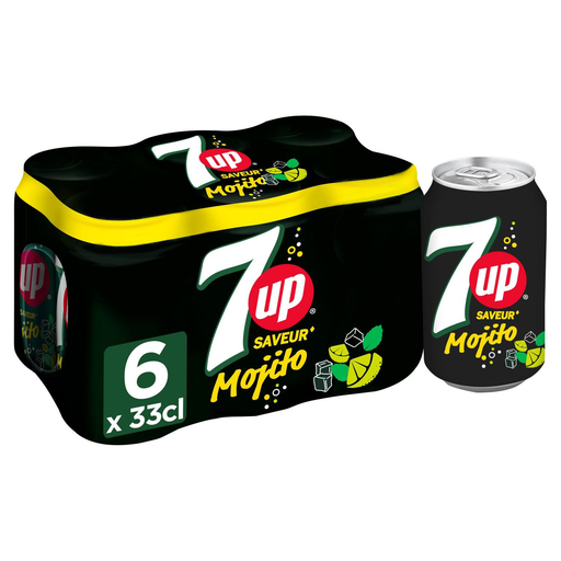 [3502110006929] 7UP Soda saveur mojito 6 canettes de 33 cl