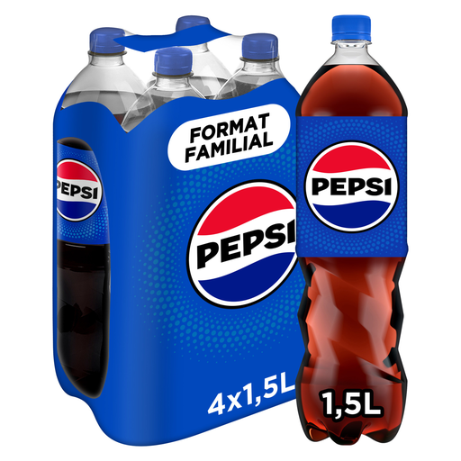 [3502110008343] PEPSI Carbonated cola drink with plant extracts 4 x 1.5 L