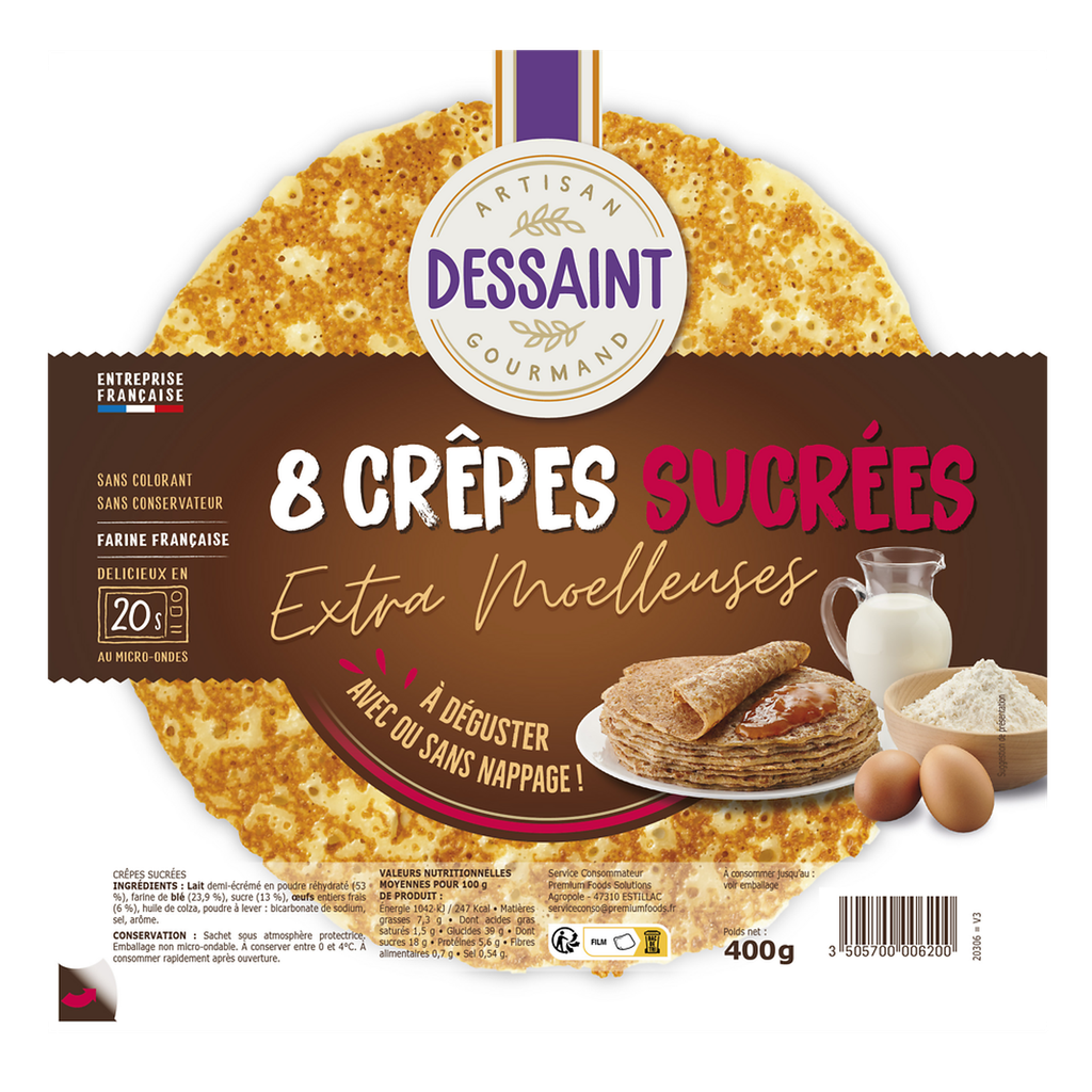 DESSAINT TRAITEUR Sweet Vanilla Pancakes 8 400 g