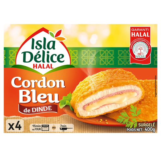 [3512690000217] ISLA DELICE Halal Turkey Cordon Bleu 400 g