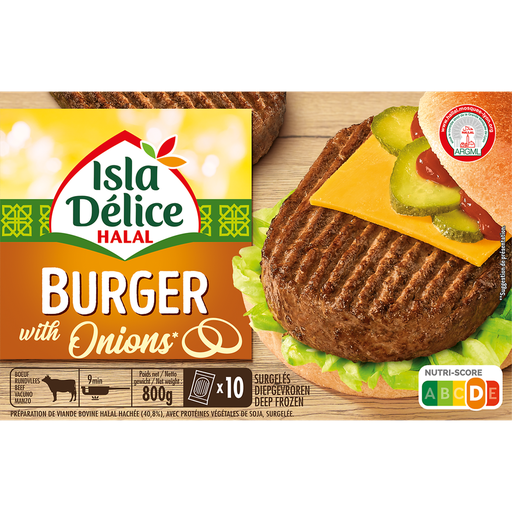[3512690002020] ISLA DELICE Steak haché burger à l'oignon 10 80 g