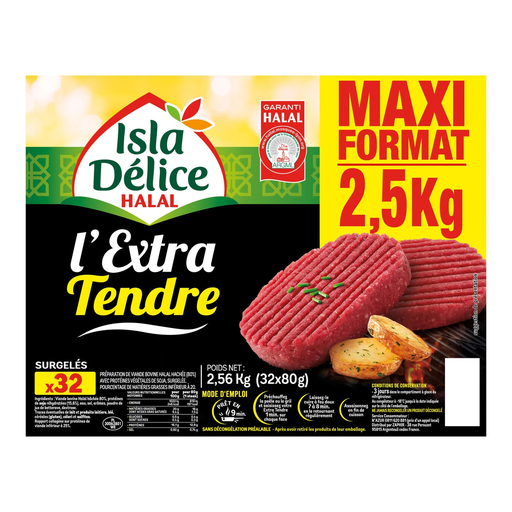 [3512690002174] ISLA DELICE Halal Extra Tender Minced Steaks 80 g
