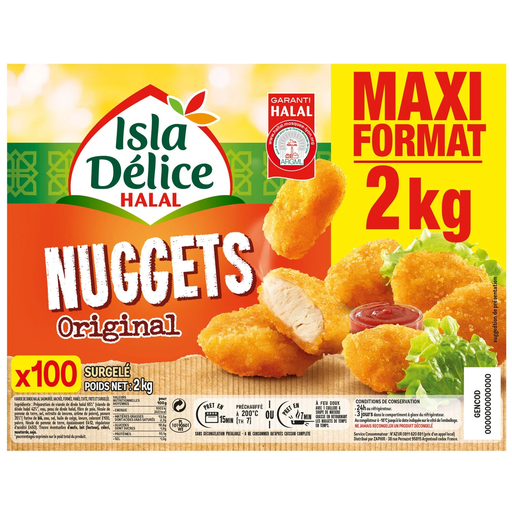 [3512690003201] ISLA DELICE Original halal nuggets 100 pieces 2 kg