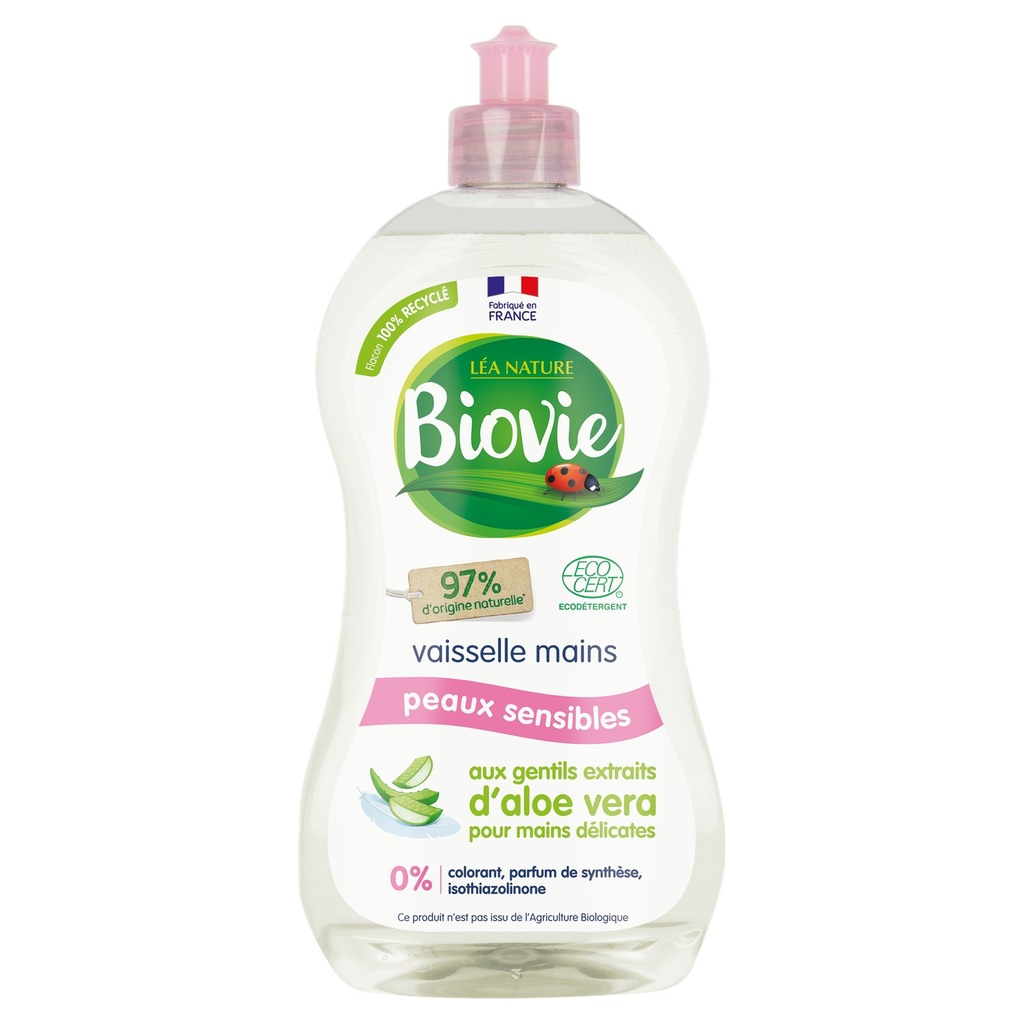 BIOVIE Lavavajillas manos pieles sensibles extracto aloe vera 500 ml