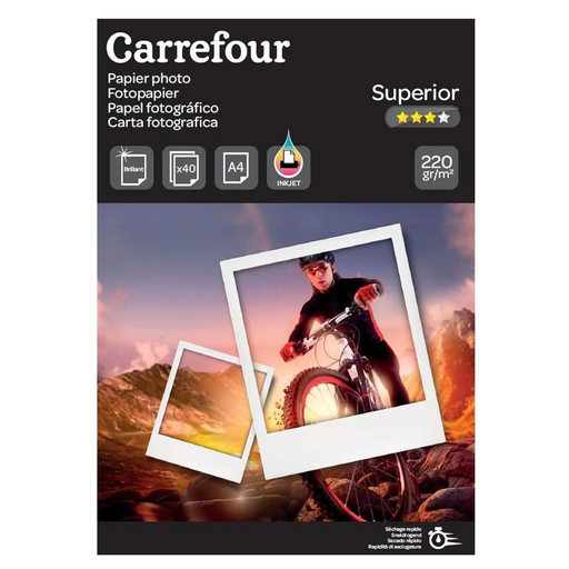 [3523670250546] CARREFOUR Photo paper A4 40-sheet pack