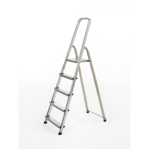 [3524480281409] ESCALUX 5-Step Aluminium Stepladder 106cm height