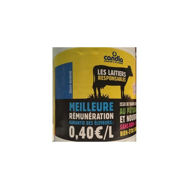 GRANDLAIT Leche Semidesnatada Responsable 6x1L