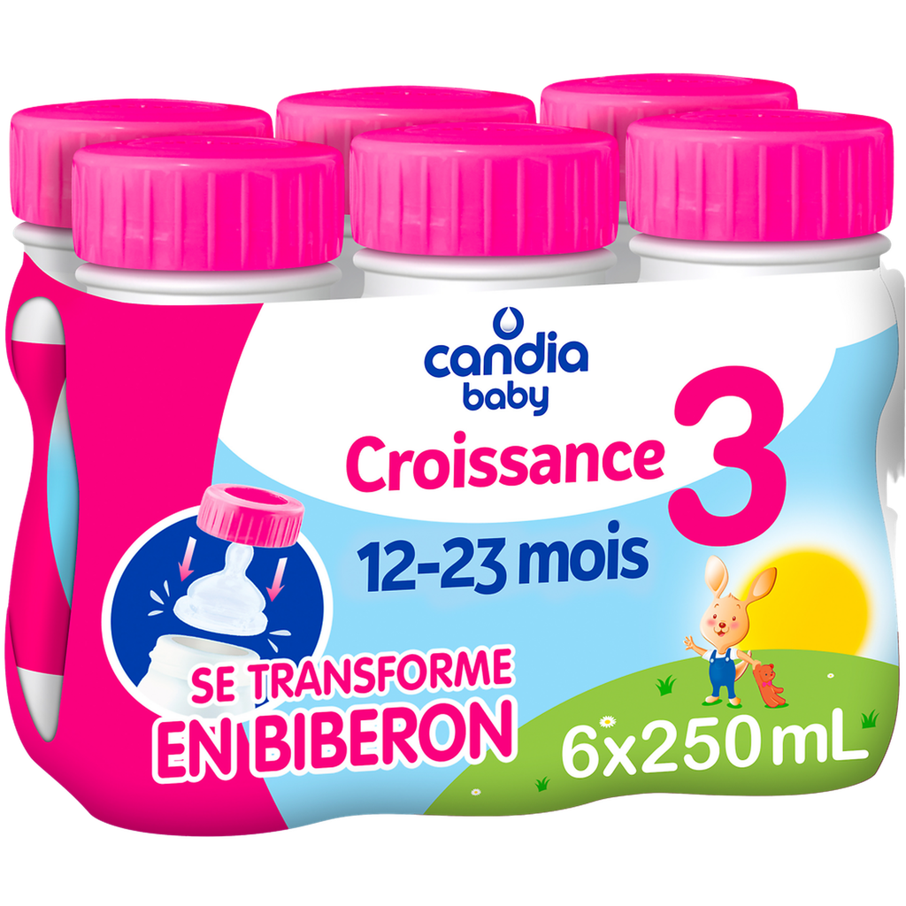Candia Baby 3 Lait De Croissance Liquide Dès 10 Mois 6X25Cl