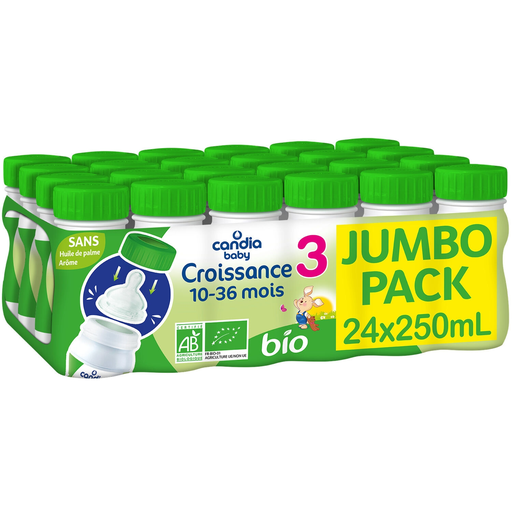 [3533631171001] CANDIA BABY Leite de crescimento líquido Bio 24 x 250 ml