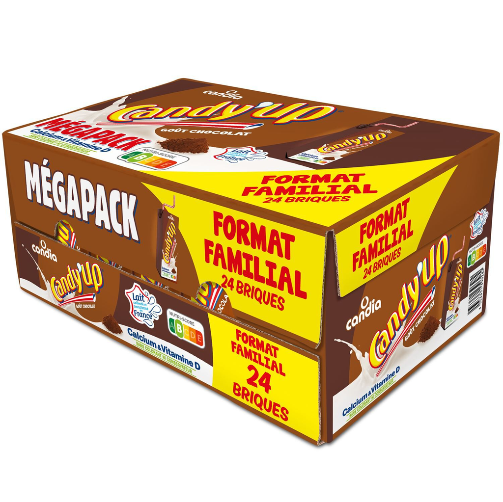 Candia Pack 24X20Cl Brick Chocolat Candy Up