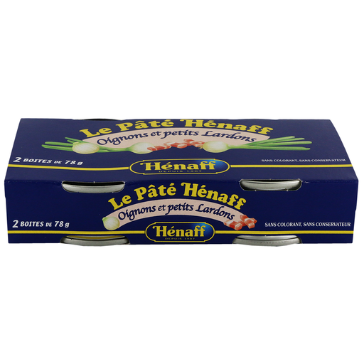 [3537580701777] HENAFF Le pâté oignons et lardons 2 boites de 78 g