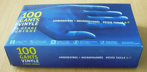 10X100 Gants Vinyl T.S