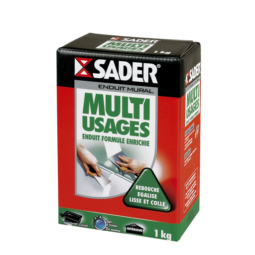 [3549210019633] SADER Enduit mural de lissage rebouchage Multi-usages poudre 1 kg