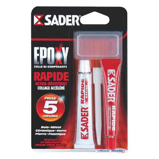 [3549212464875] SADER Colle époxy rapide seringue 25 ml